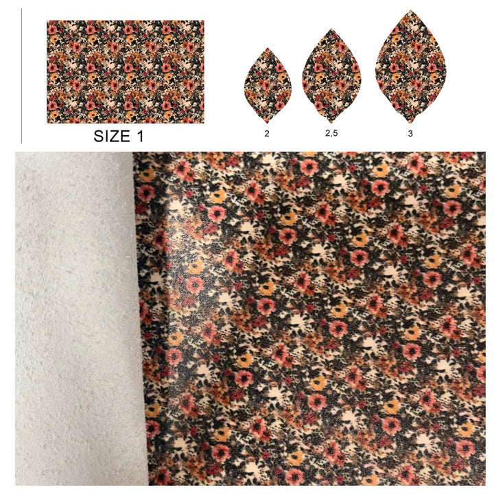 SMJ Safari Floral Veg-Tanned Leather Sheet (2 SIZES)