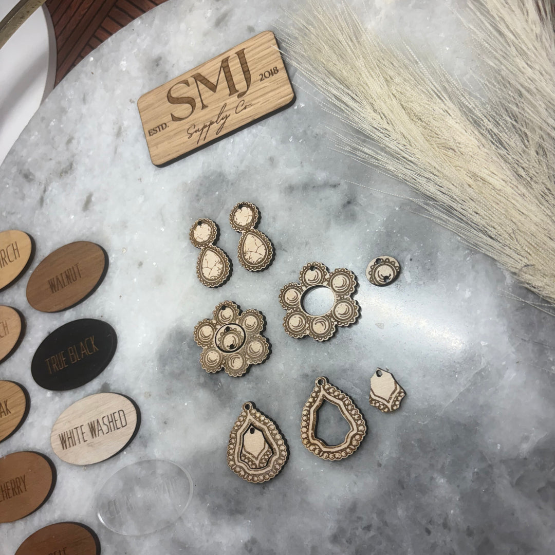 SW Seed Bead Concho - 3 STYLES (1 Pair)