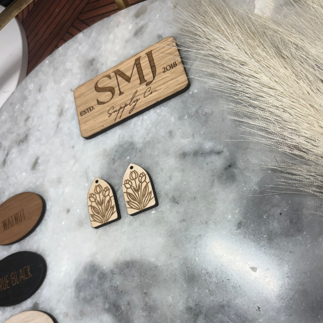 Stainglass Tulip Window (1 Pair)