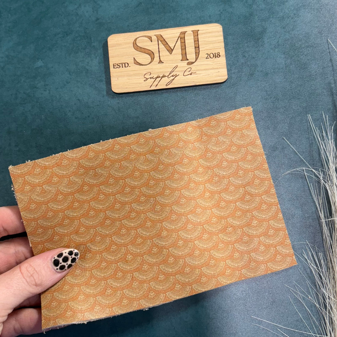 SMJ Bohemian Fan Veg-Tanned Leather (4x6 Sheet)