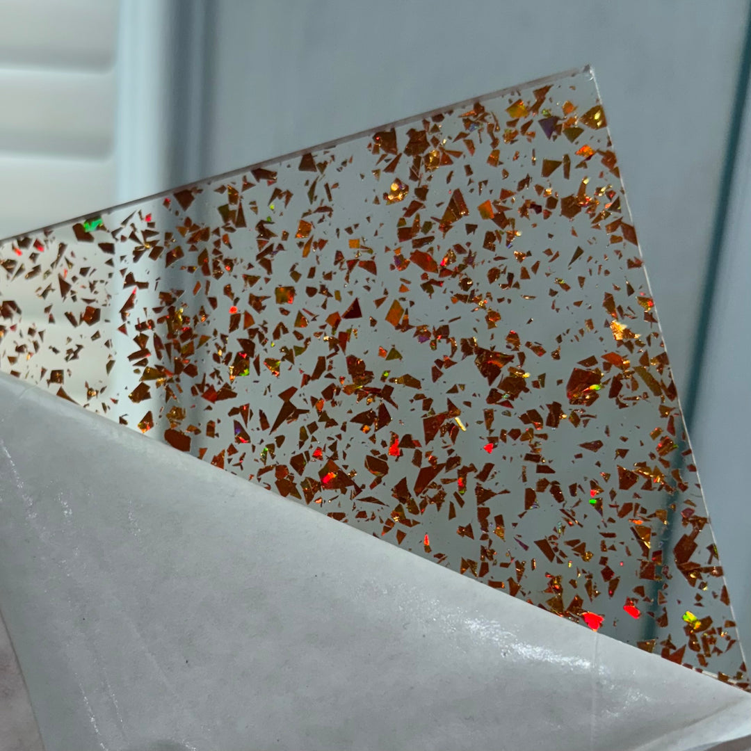 Orange Flake Glitter - Acrylic