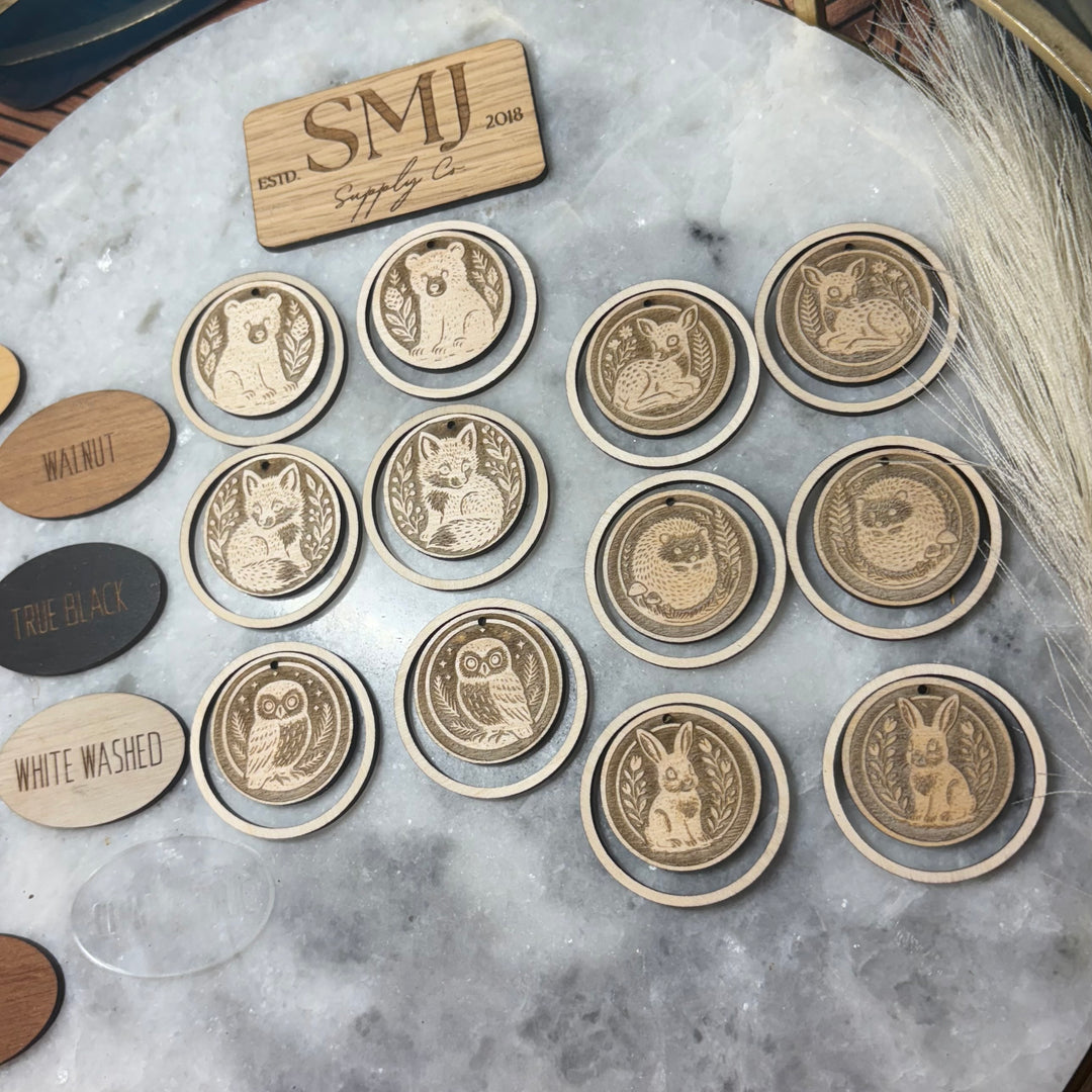 Woodland Dial with Hoop - 6 STYLES (1 Pair)