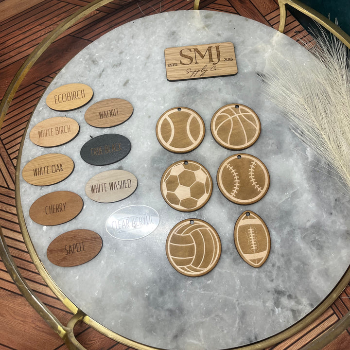 Ornament - Reverse Engrave Sports Ball - 6 STYLES (1 Ornament)