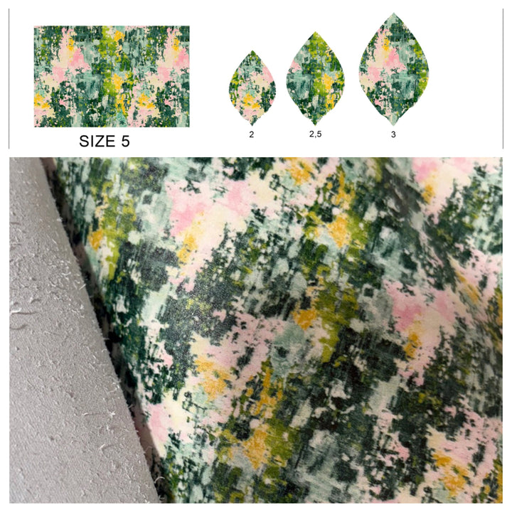 SMJ Vibrant Texture Splash Veg-Tanned Leather Sheet (2 SIZES)