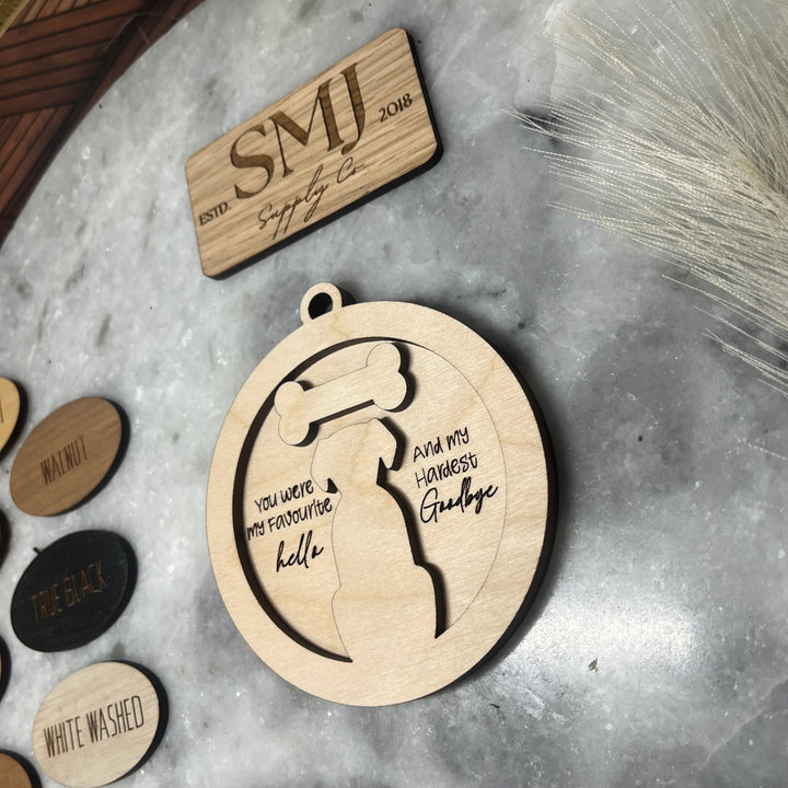 Layered Ornament - Memorial Dog (1 Ornament)
