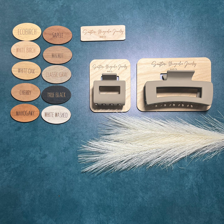 Wood Claw Clip Card Prop - Personalized
