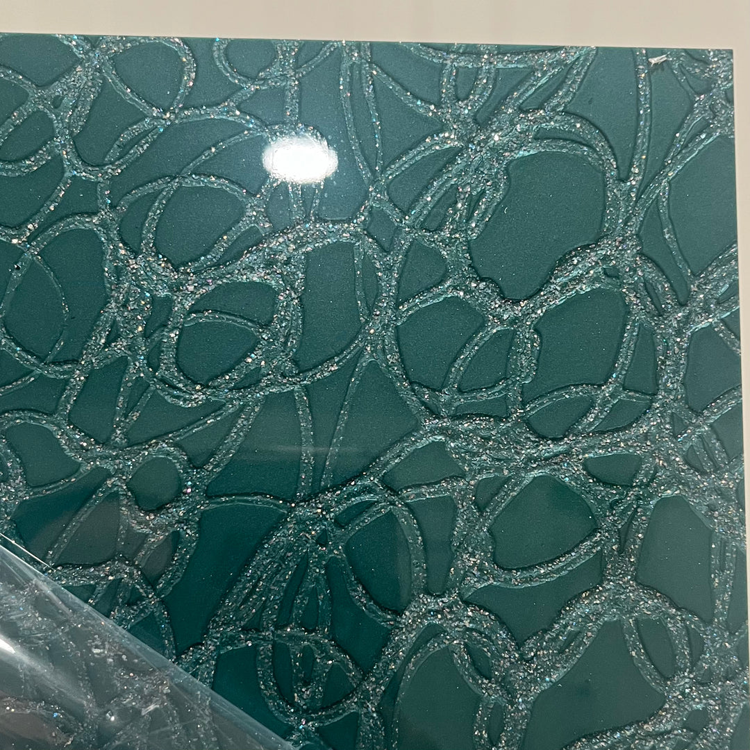 Slate Blue Crackle - Printed Acrylic Blanks (Numerous Styles)