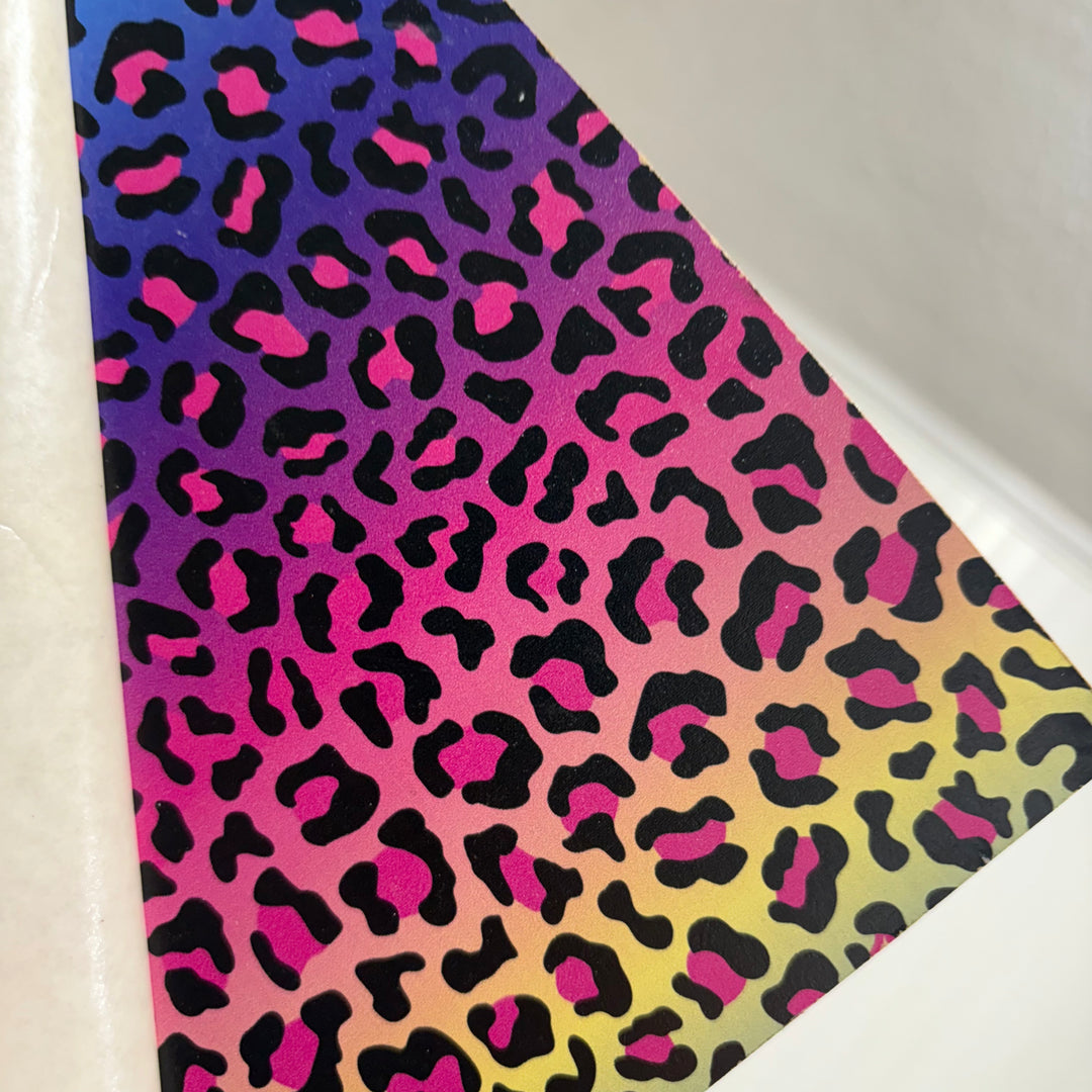 Rainbow Leopard - Printed Wood