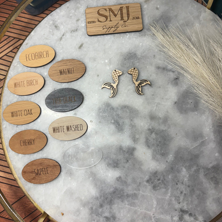 Engraved Mermaid Tail (1 Pair)