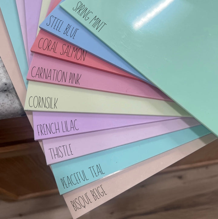 Pastel BISQUE BEIGE - Printed Acrylic Blanks (Numerous Styles)