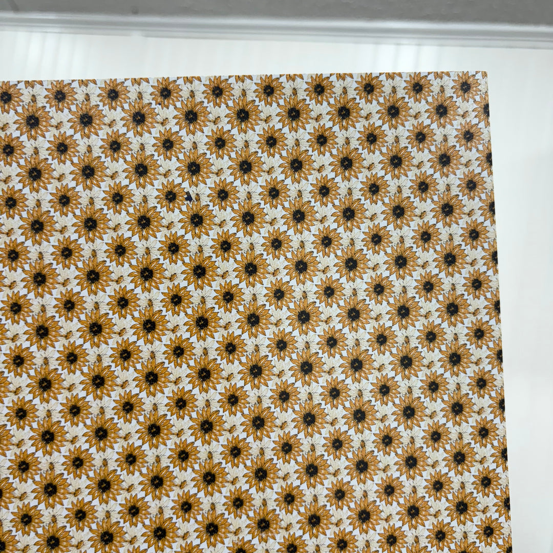 Farmhouse Distressed Sunflower - Printed Wood