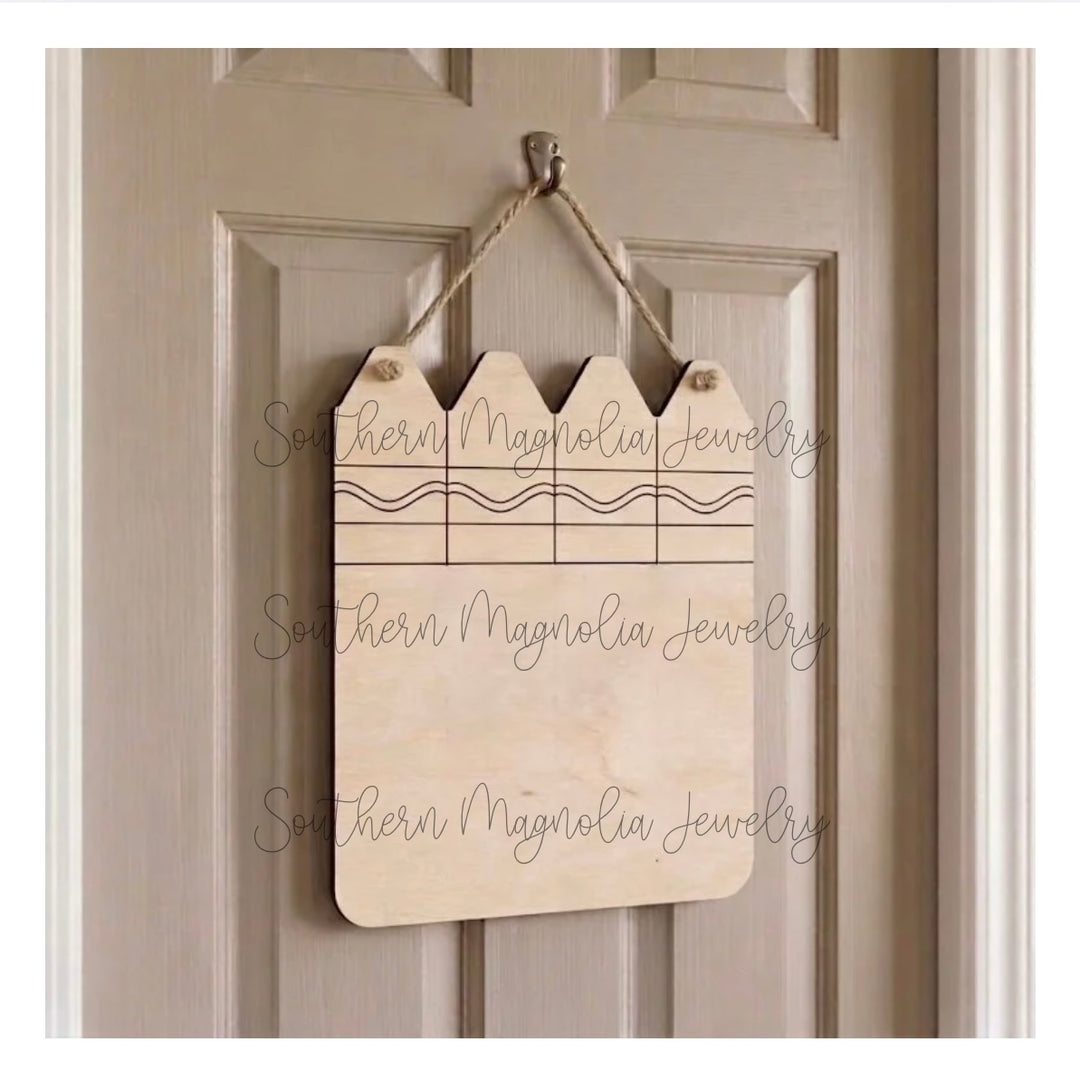SMJ Crayon Box Door Hanger - Digital File - NO PHYSICAL PRODUCT
