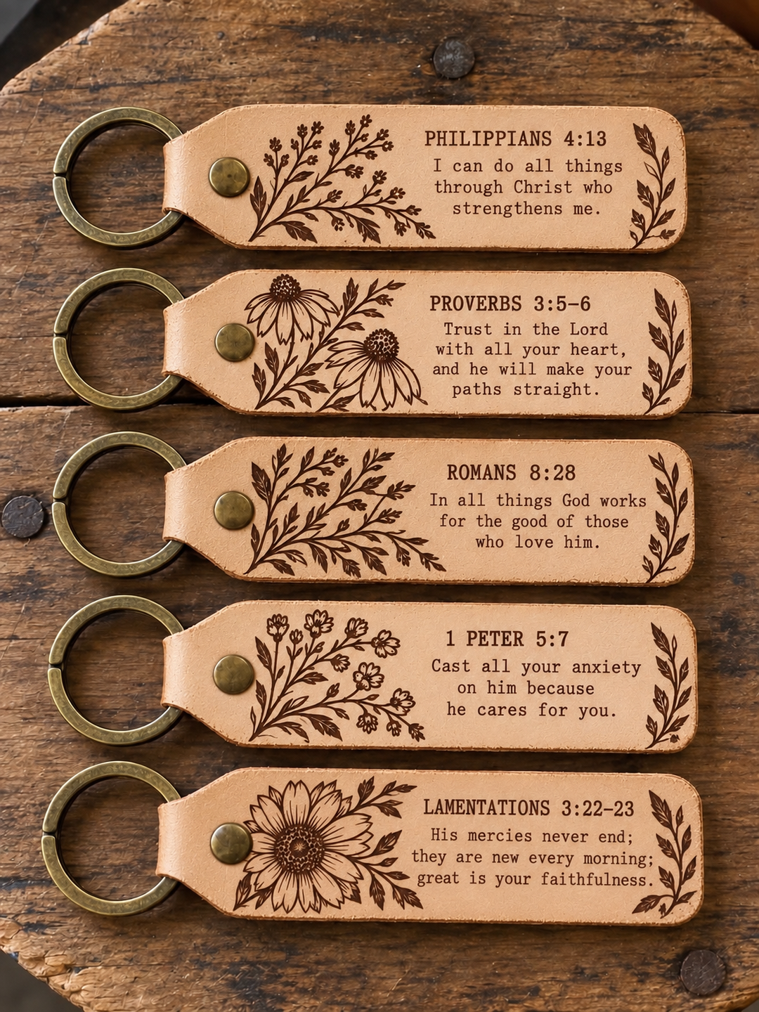 PREORDER Bible Verse Keychain - 5 STYLES (1 Keychain)