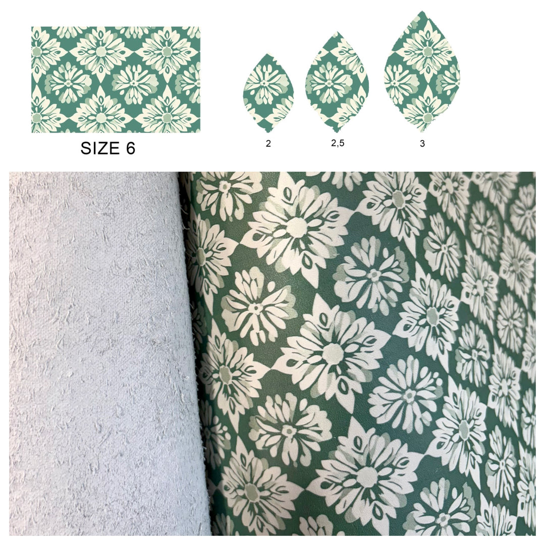 SMJ Lis Green Veg-Tanned Leather Sheet (2 SIZES)