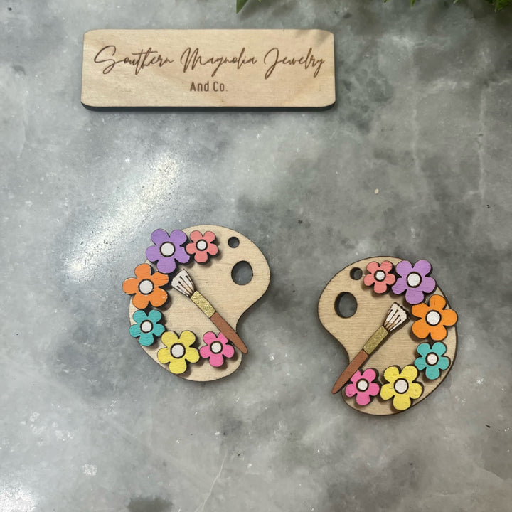 Layered Flower Paint Palette - (1 Pair)