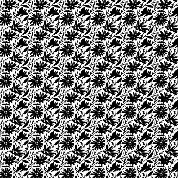 Black Floral - Printed Wood Blanks (Numerous Styles)