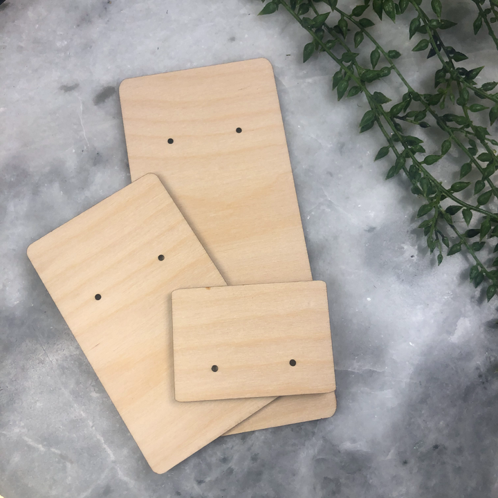 Wood Earring Card Prop - Blank (Without Personalization)