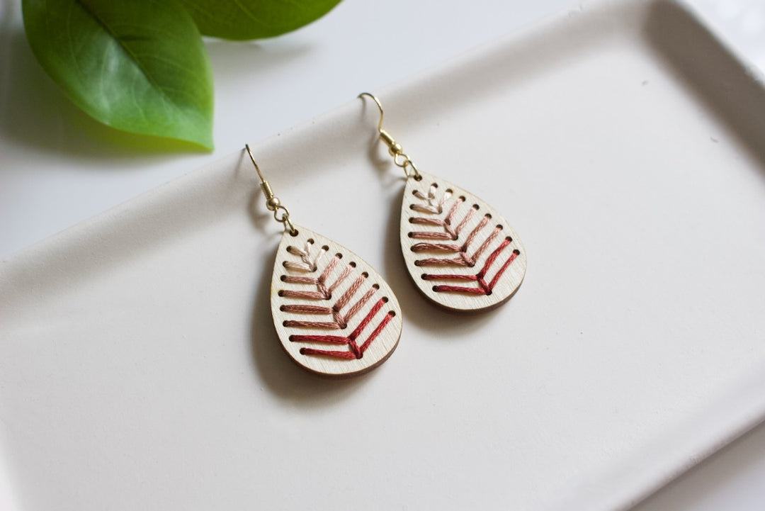 Embroidery Earring Blanks - 11 STYLES (1 Pair)
