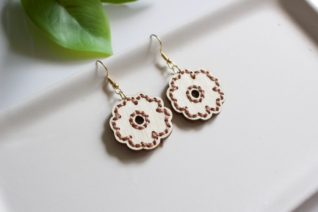 Embroidery Earring Blanks - 11 STYLES (1 Pair)