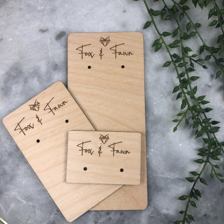 Wood Earring Card Prop - Personalized