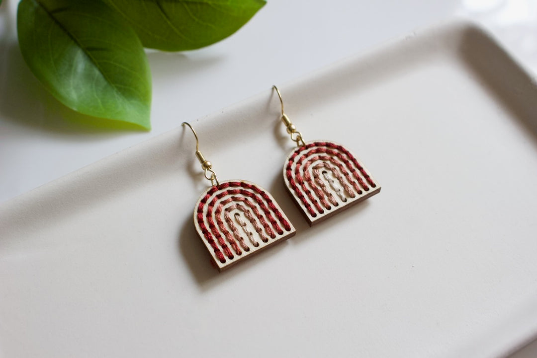 Embroidery Earring Blanks - 11 STYLES (1 Pair)