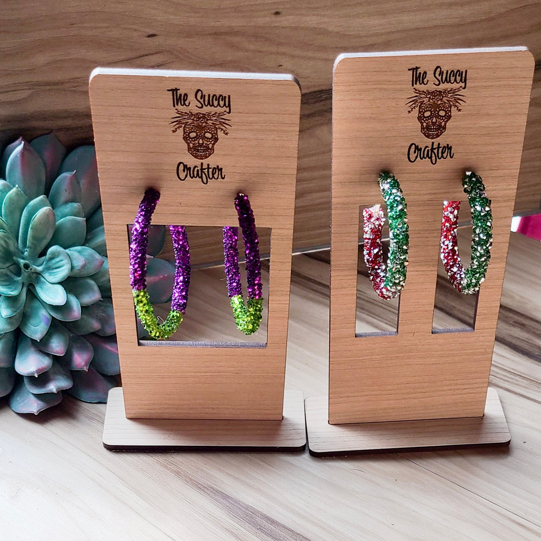 Wood Hoop Card Prop - Personalized
